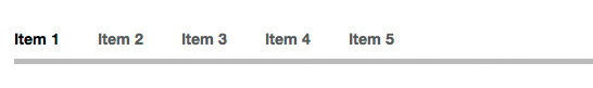 Having divided our content into five sections, we’ve created and styled up a horizontal row of links