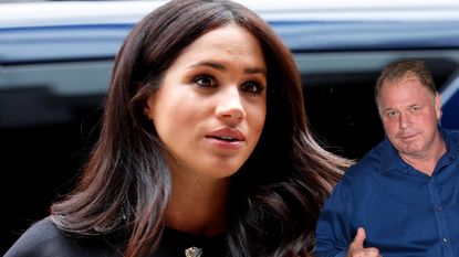 Meghan Markle, inset Thomas Markle Jr