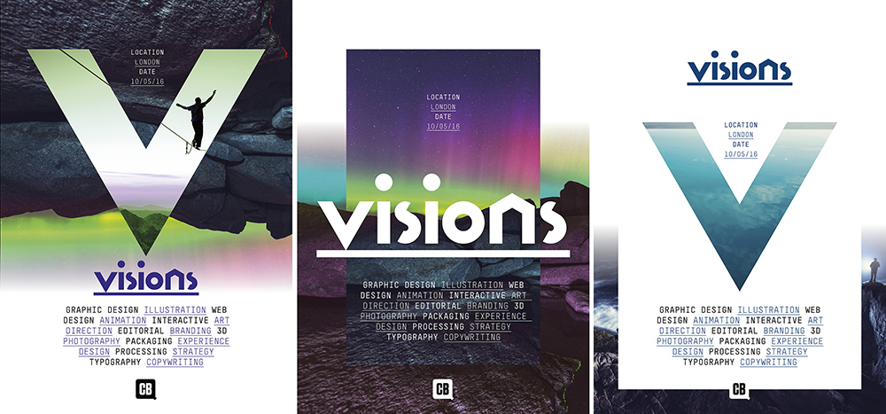 The finished poster designs