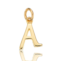 SOLID GOLD INDIVIDUAL CURVE INITIAL CHARM - £60 at Lily &amp; Roo