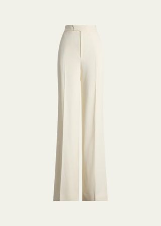 Modern Wool Wide-Leg Trousers