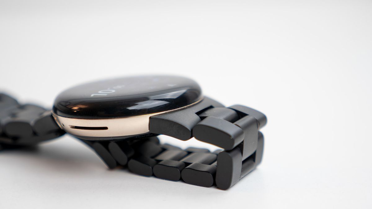 The metal band clasp and connectors for the Google Pixel Watch