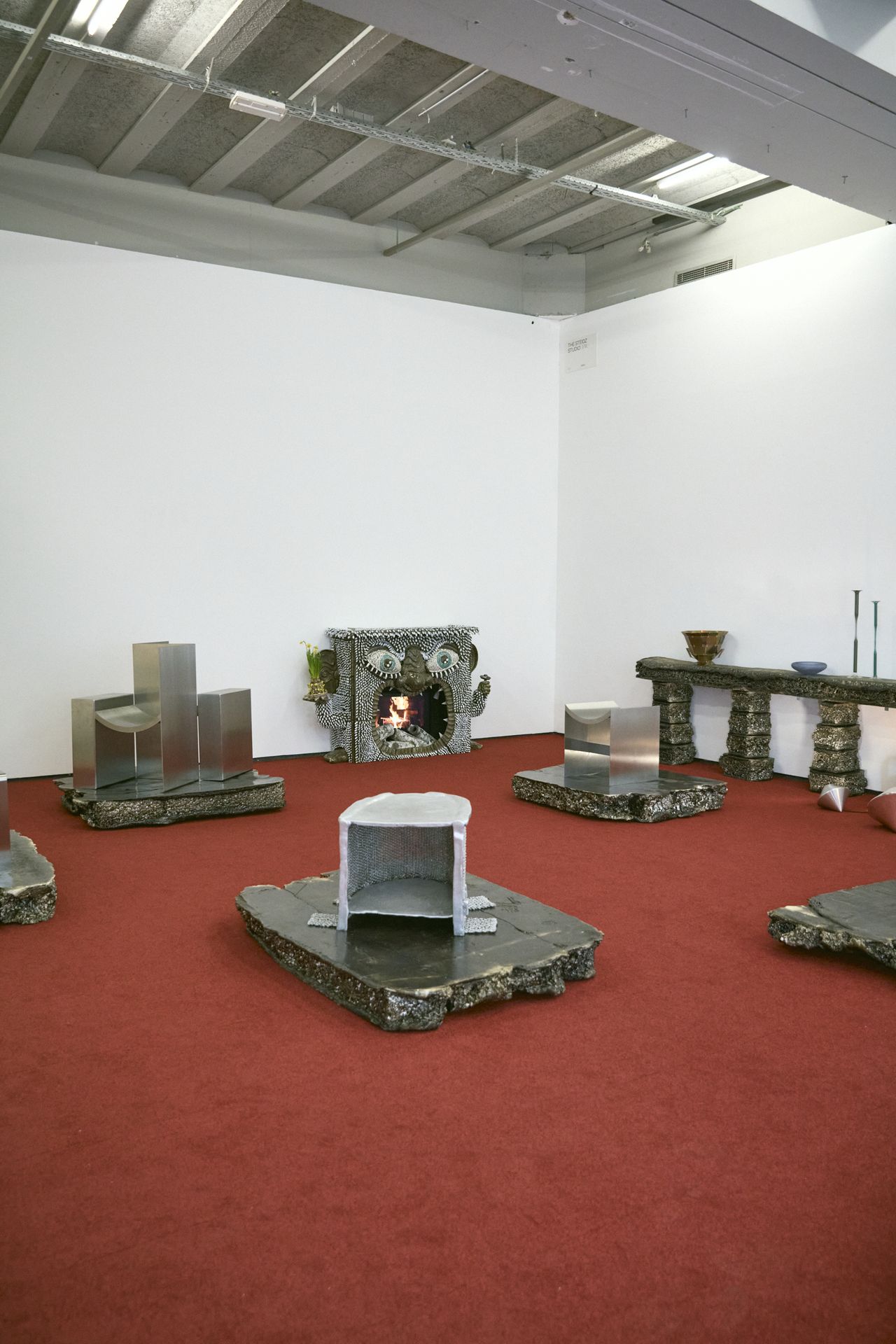 contemporary furniture in art gallery