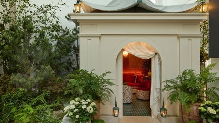 an exterior shot of the garden room at WOW!House 2026