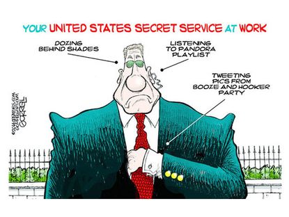 Political cartoon secret service U.S.