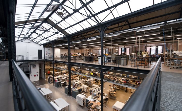 A dramatic skylight lets an abundance of natural light in delvaux atelier