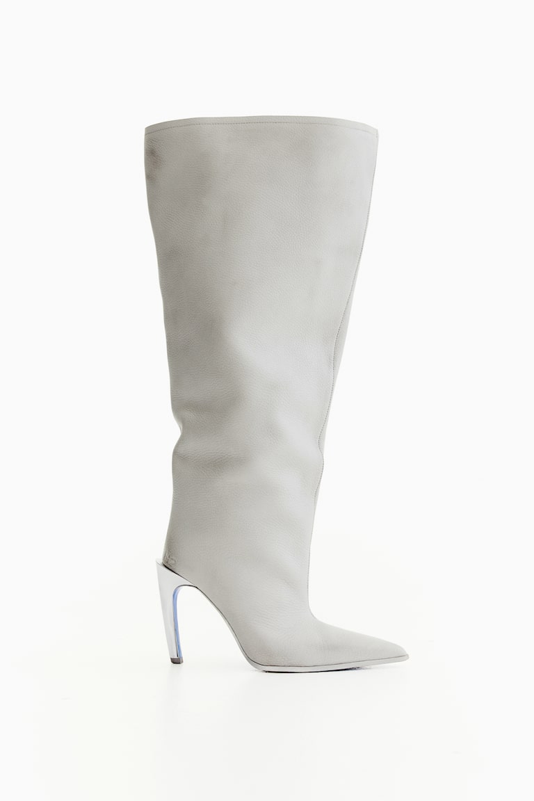 Oversized Leather Boots