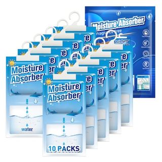 Tabyik Moisture Absorber Packets,10 Packs Dehumidifier Bags for Closet,basements, Bathrooms,500ml Each,fragrance Free