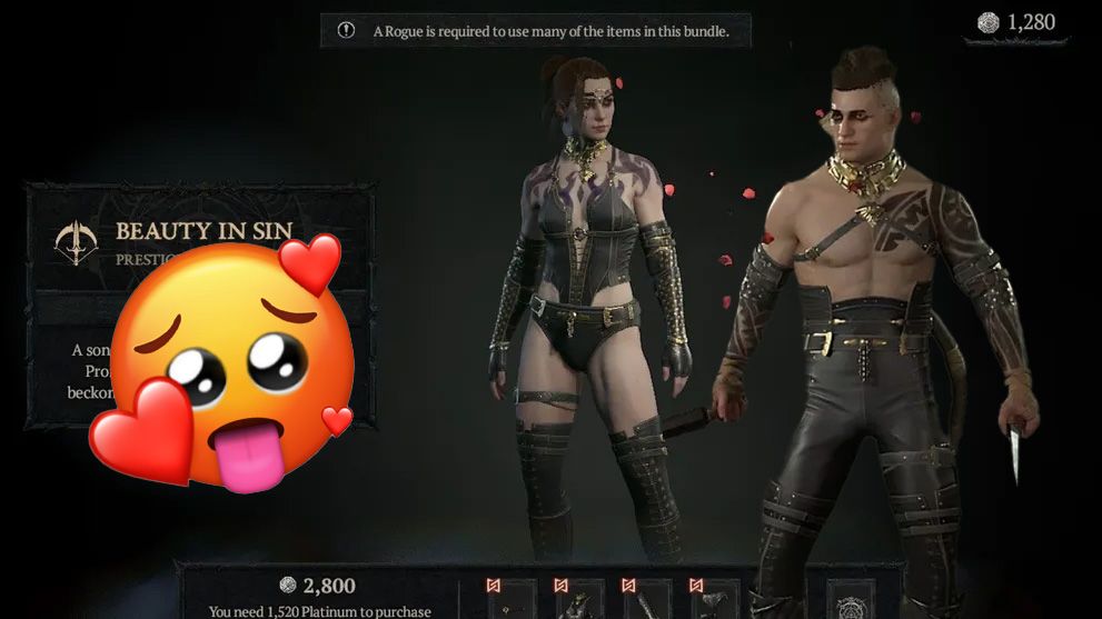 Diablo 4's latest outfit cosmetics turn up the heat