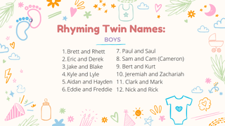 rhyming boy twins names
