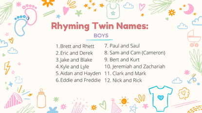 Twin names: 500 of the best baby name ideas for twin boys and twin ...