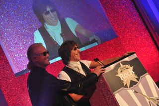 Jeff Beck and Jimmy Page at the 2009 Classic Rock Awards, Park Lane Hotel, London, November 2, 2009