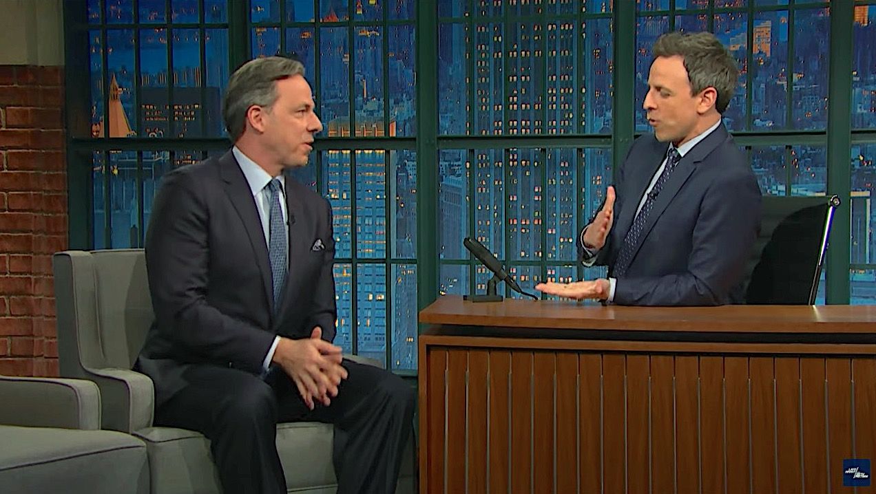 Jake Tapper talks a free press with Seth Meyers