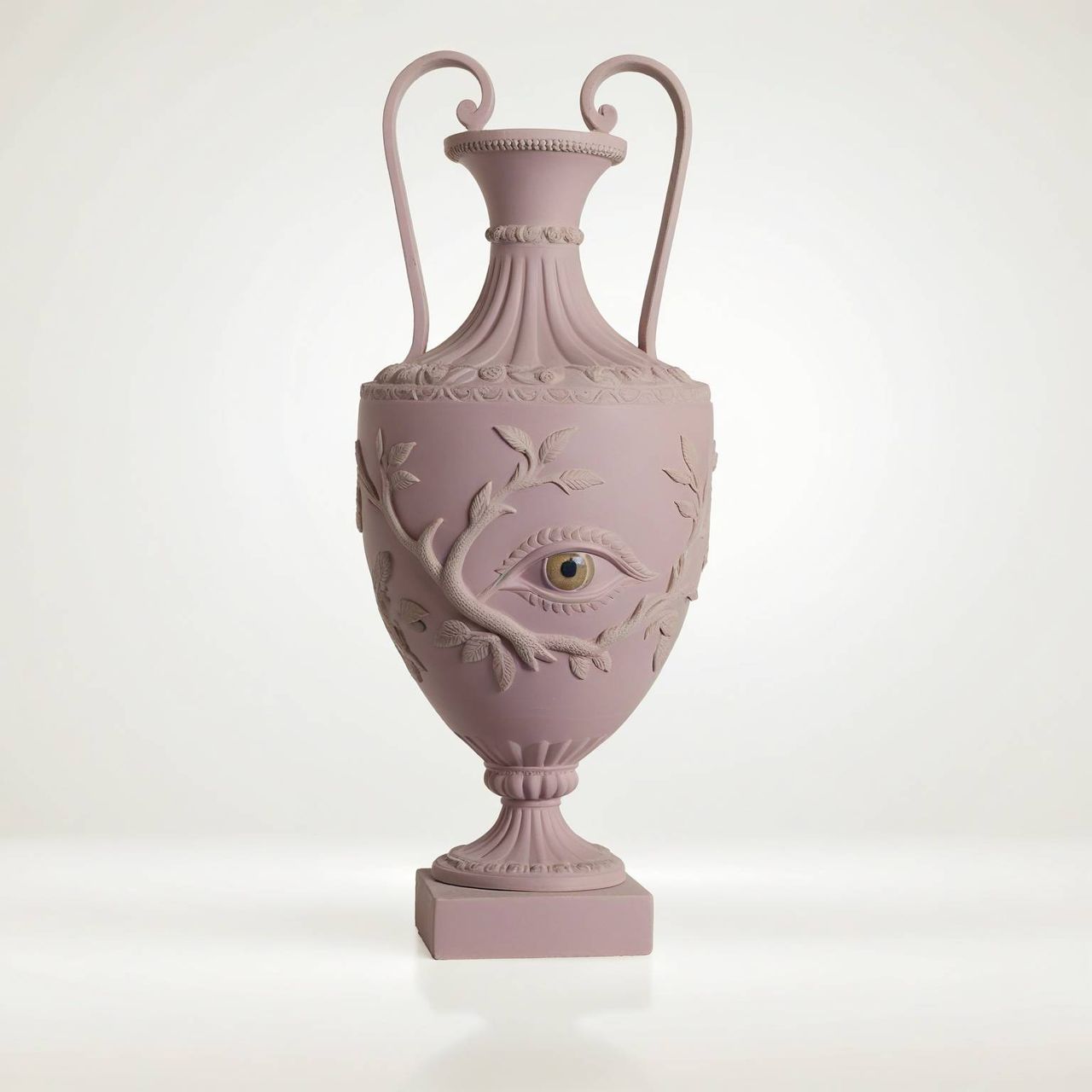 brightly coloured AI-generated stoneware design