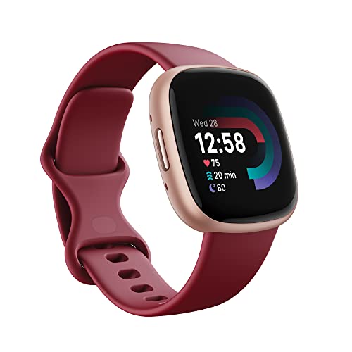 Google Fitbit Versa 4 Fitness Smartwatch With Built-In Gps and Up to 6 Days Battery Life - Compatible With Ios 15 or Higher &amp;amp; Android Os 9.0 or Higher, Beet/copper Rose