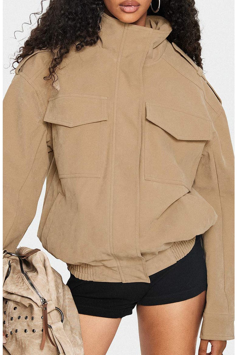 Double Life Funnel Neck Cargo Jacket