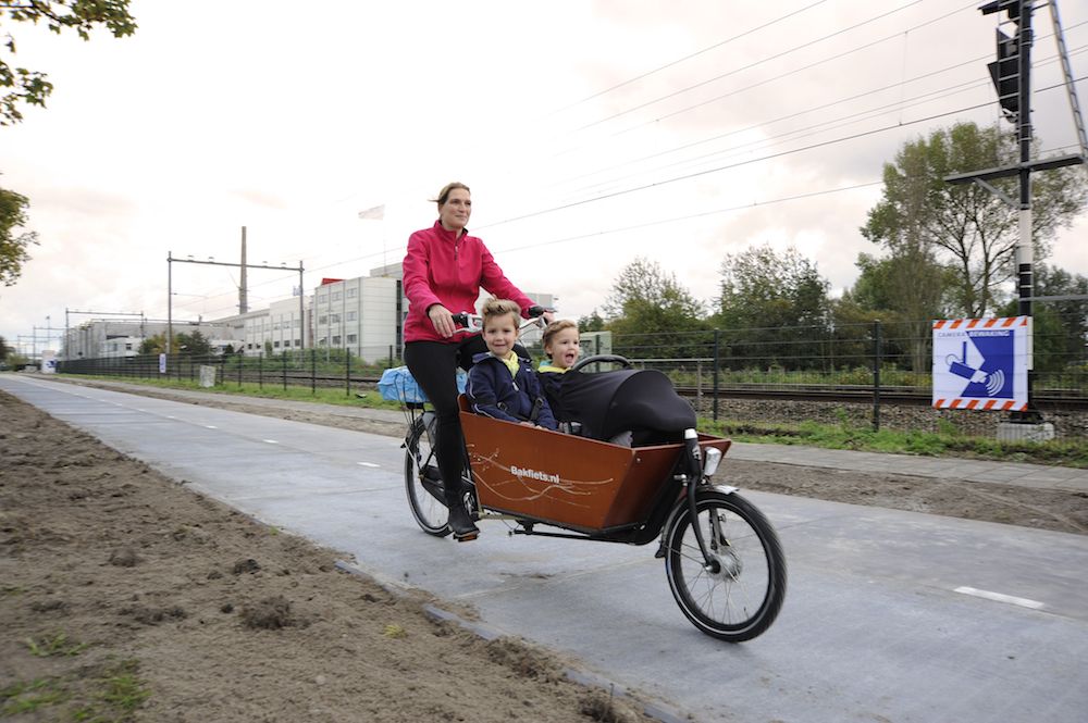 The bike path was opened on Nov. 12.