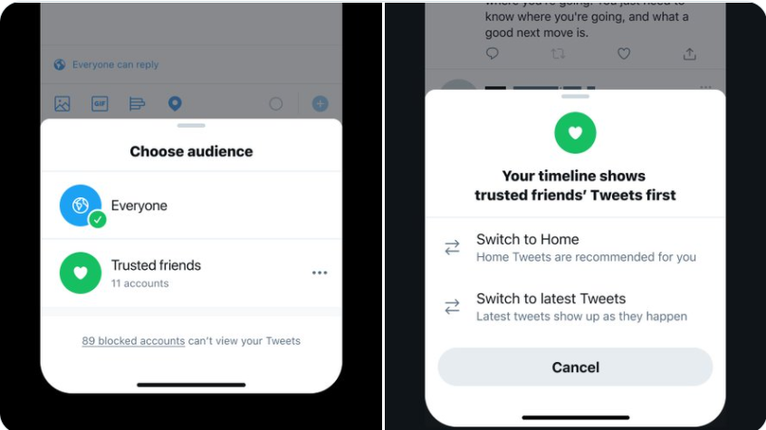 The new Trusted Friends feature that Twitter is working on