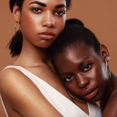two models with clear and glowing matte skin