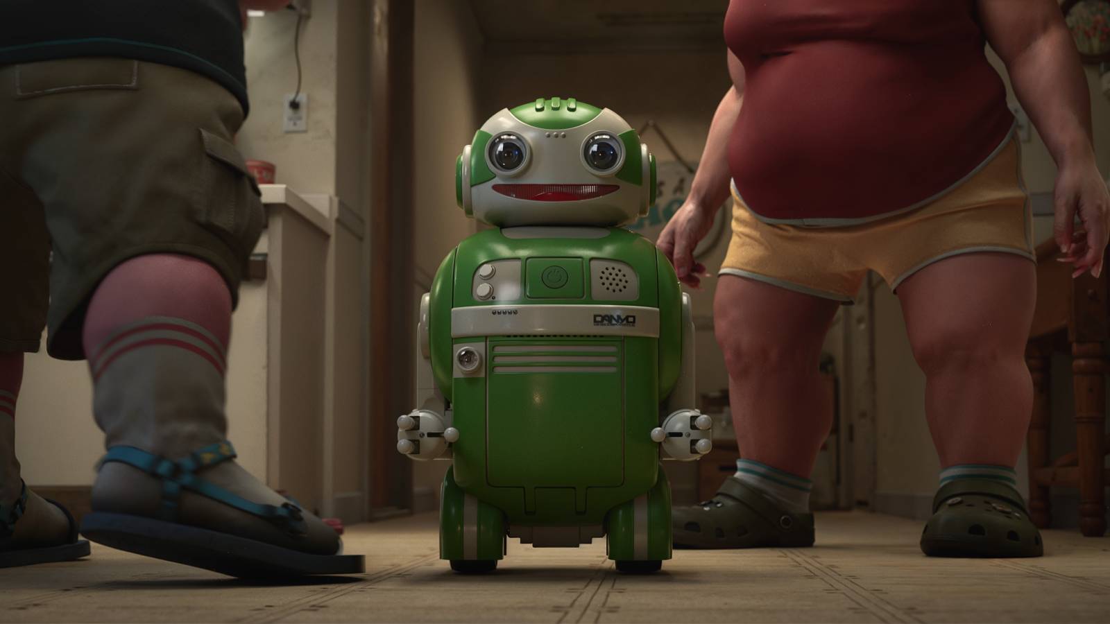 A smiling robot in Love, Death + Robots volume 4, episode 'The Other Large Thing'.