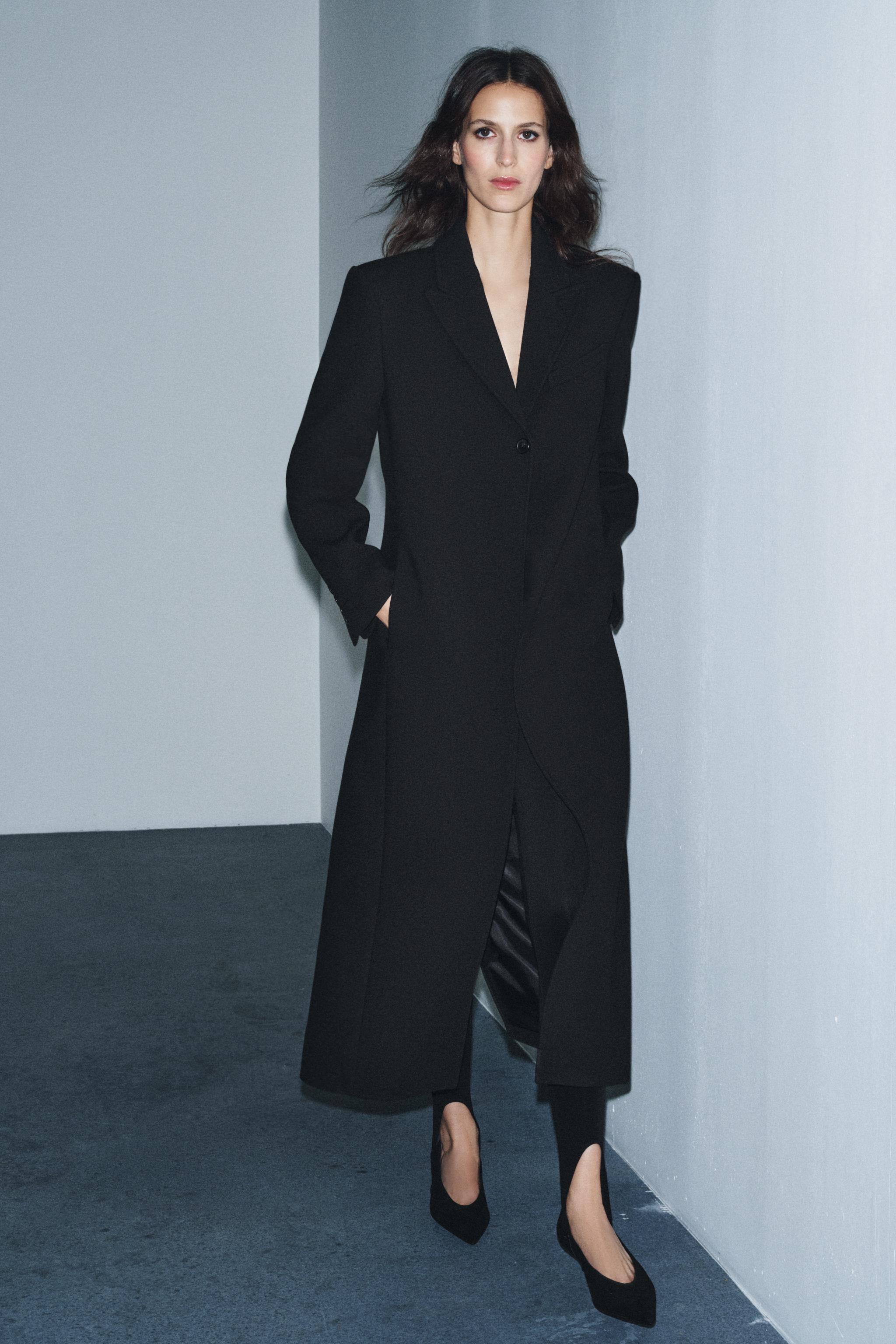 Zw Collection Tailored Button Coat