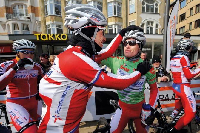 Alexander Kristoff (Katusha) picked up the final stage in de Panne