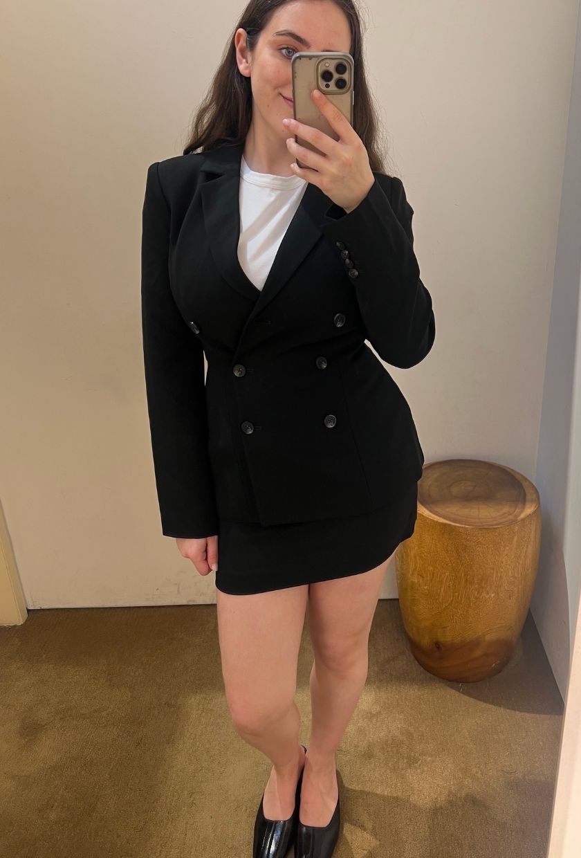 An image of a Reformation blazer.