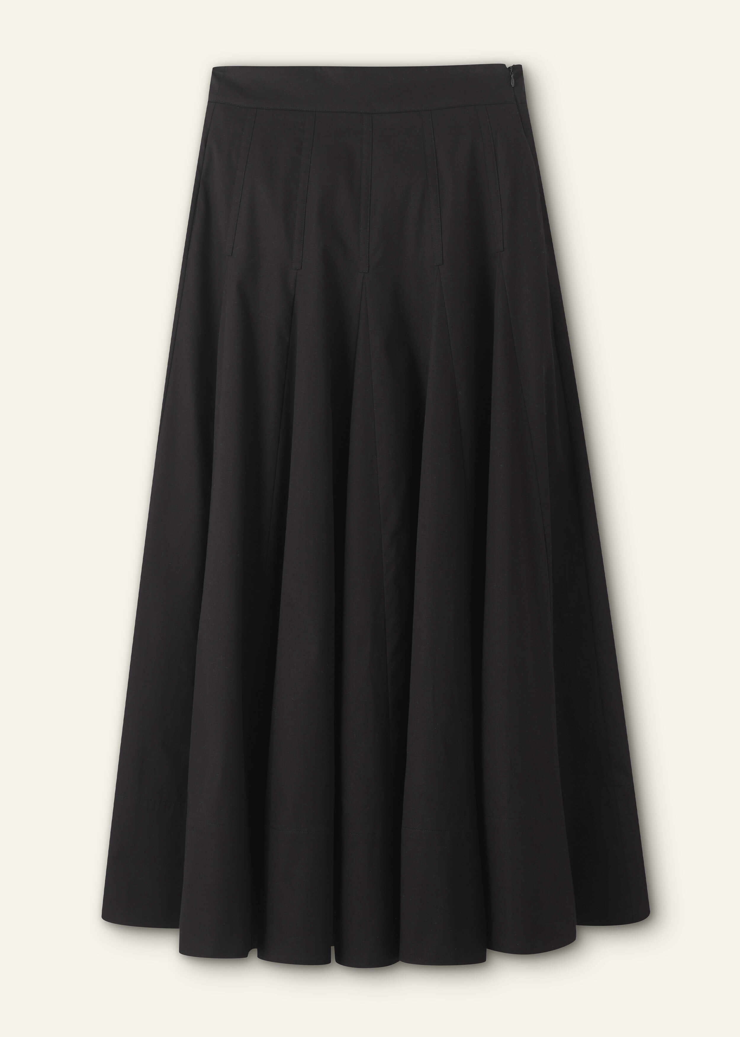 Heavy Cotton Sateen Maxi Skirt