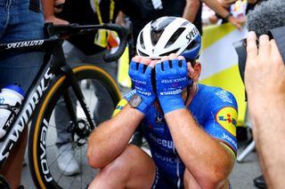 Mark Cavendish (Deceuninck-QuickStep) after winning stage 4 at the Tour de France