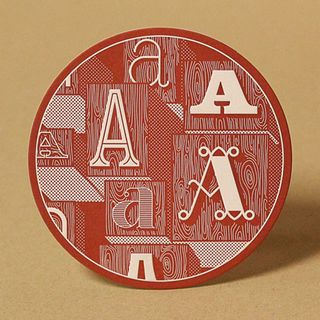 One of the designs featured in the love letterpress coaster collection