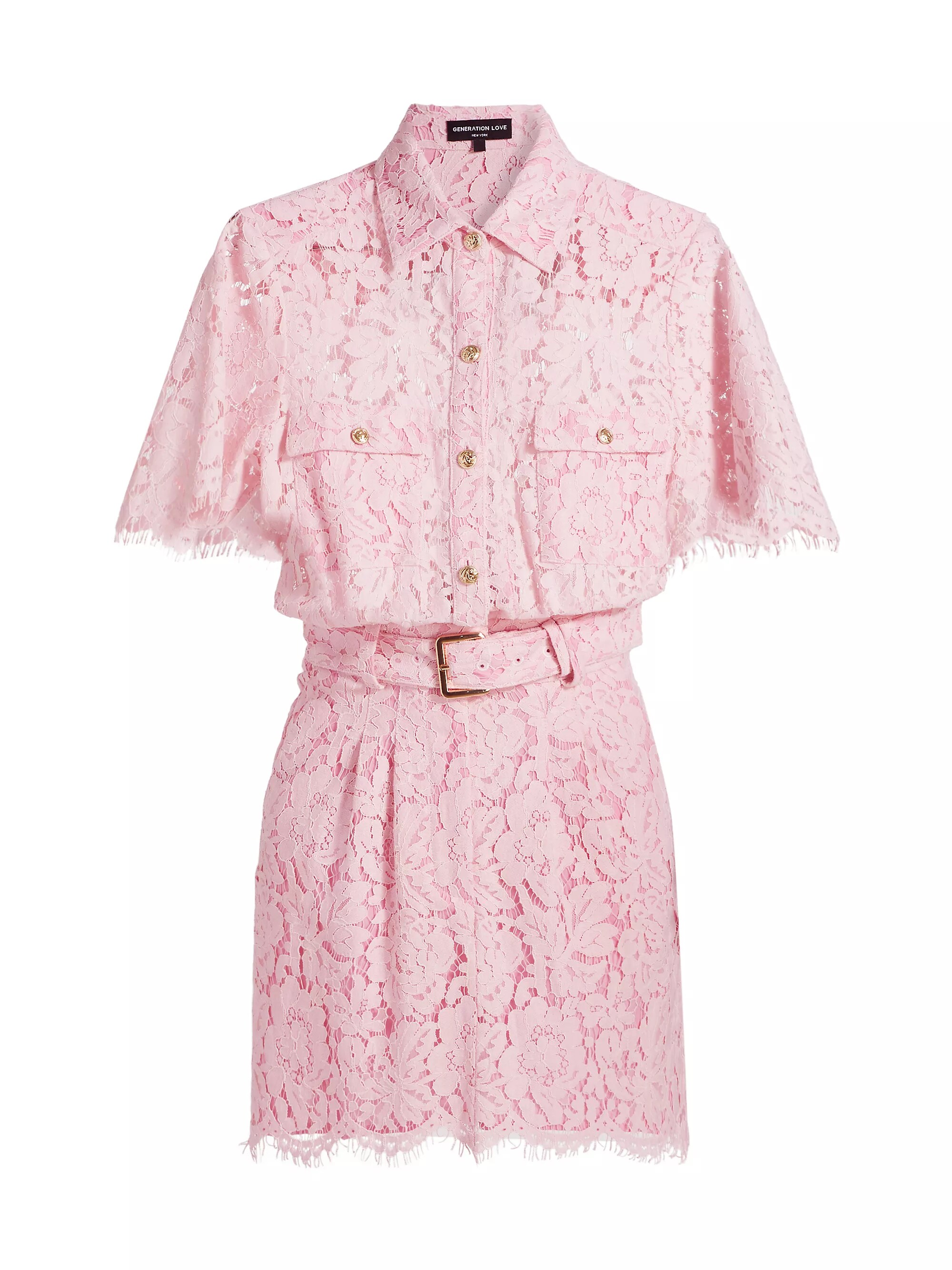 Morgana Lace Belted Dress