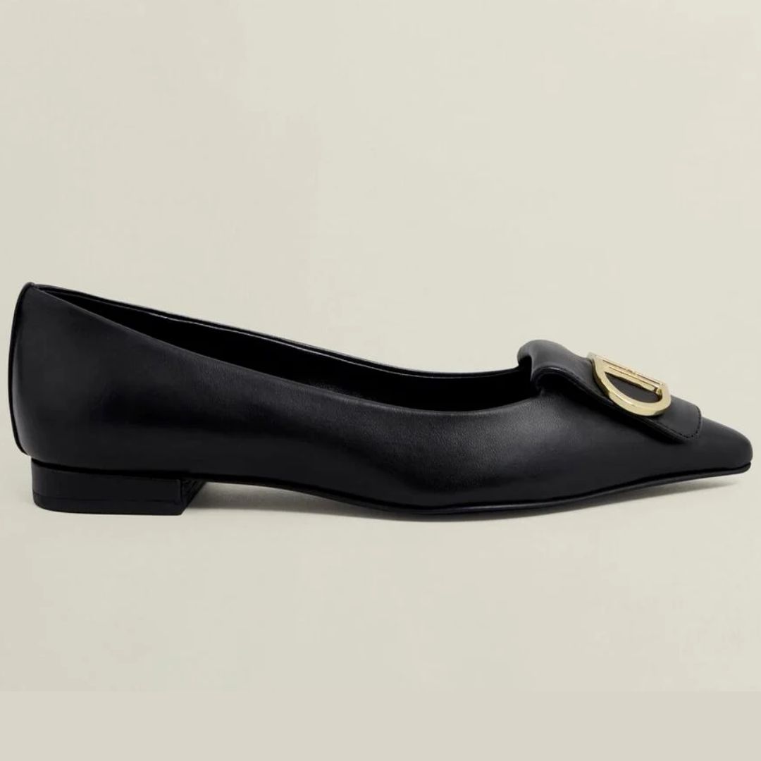 Hobbs Leah Leather Pointed Toe Flats