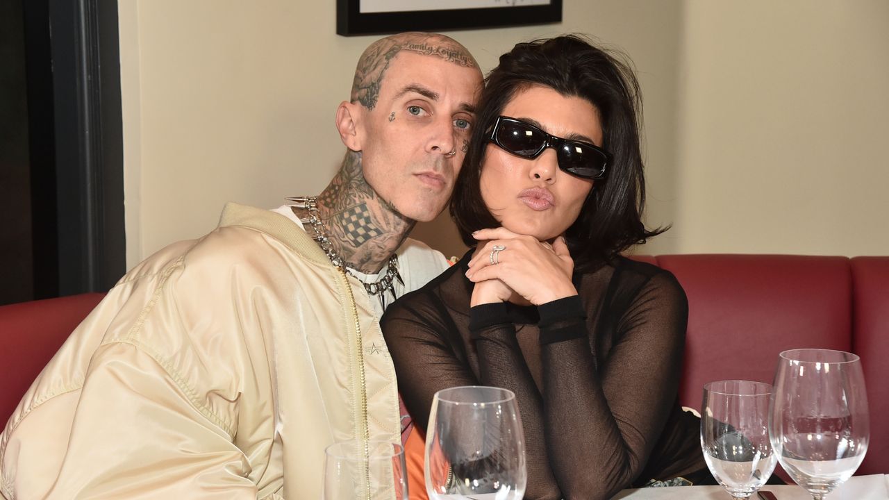 Kourtney Kardashian and Travis Barker on a date night