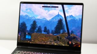 The Elder Scrolls IV Oblivion Remastered playing on the HP Omen Max 16