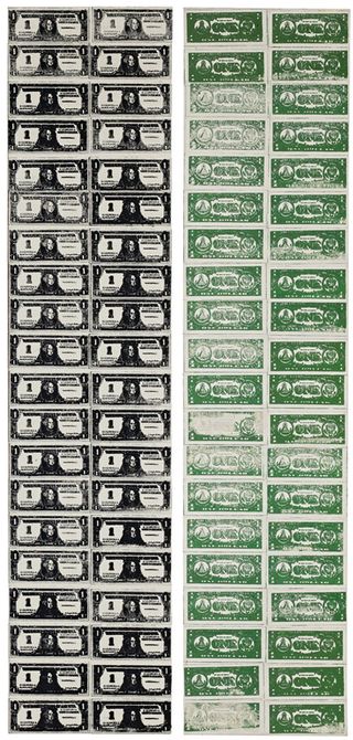 Andy Warhol, Front and Back Dollar Bills, 1962–63