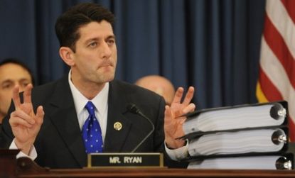 Rep. Paul Ryan will have to defend his proposed plan to halve the deficit by 2020.