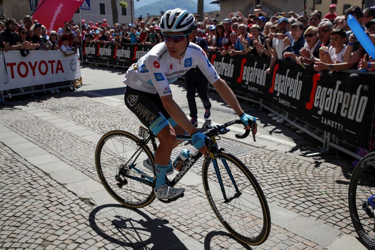Miguel Angel Lopez (Astana) at the stage start
