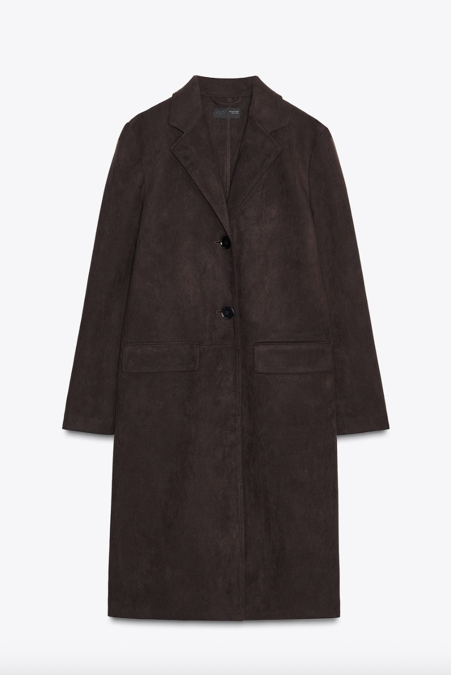 ZARA, Faux Suede Tailcoat