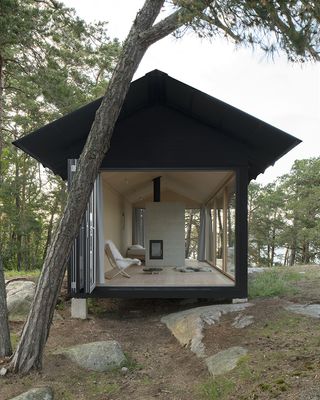 A frame cabin in sweden