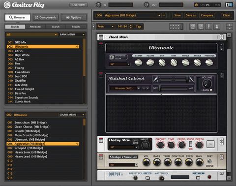 The Guitar Rig interface is easier on the eye than before.