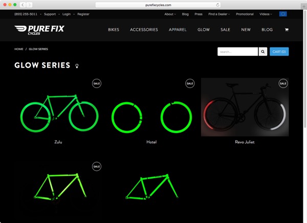 Purefix makes clever use of its design to showcase its Glow collections