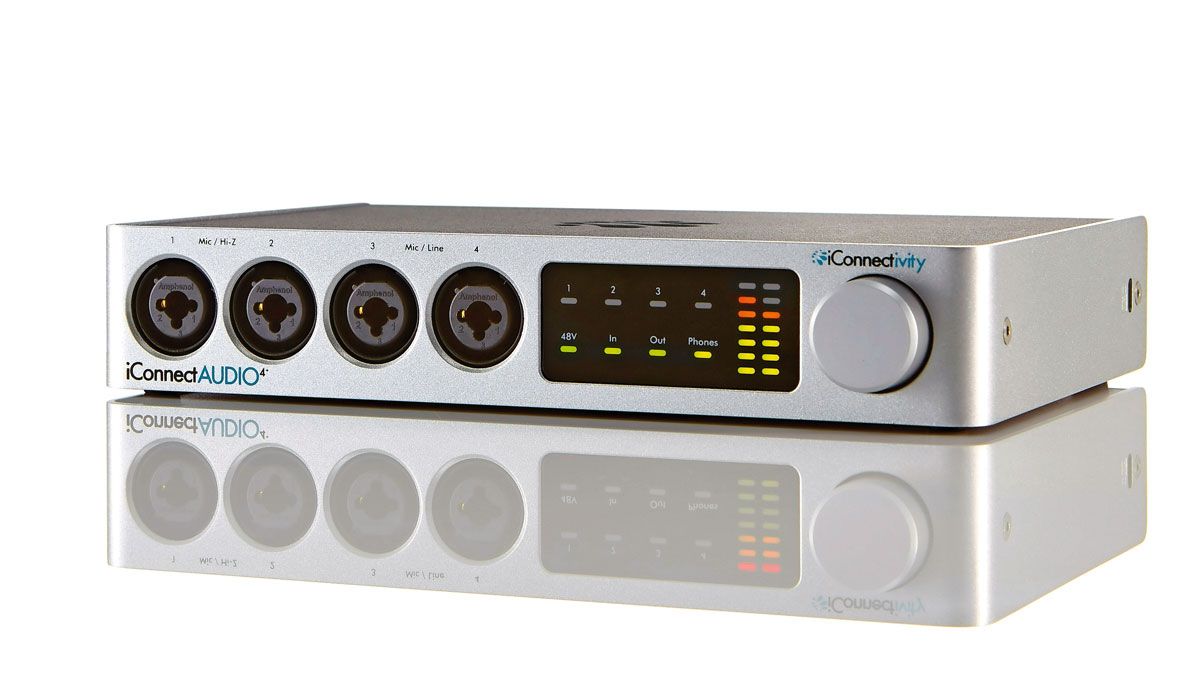 The front panel provides four mic pres via combi ports