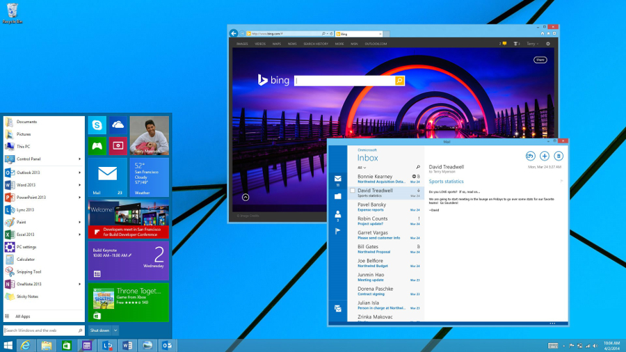 Windows 9 new start menu