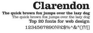 Web fonts: Clarendon