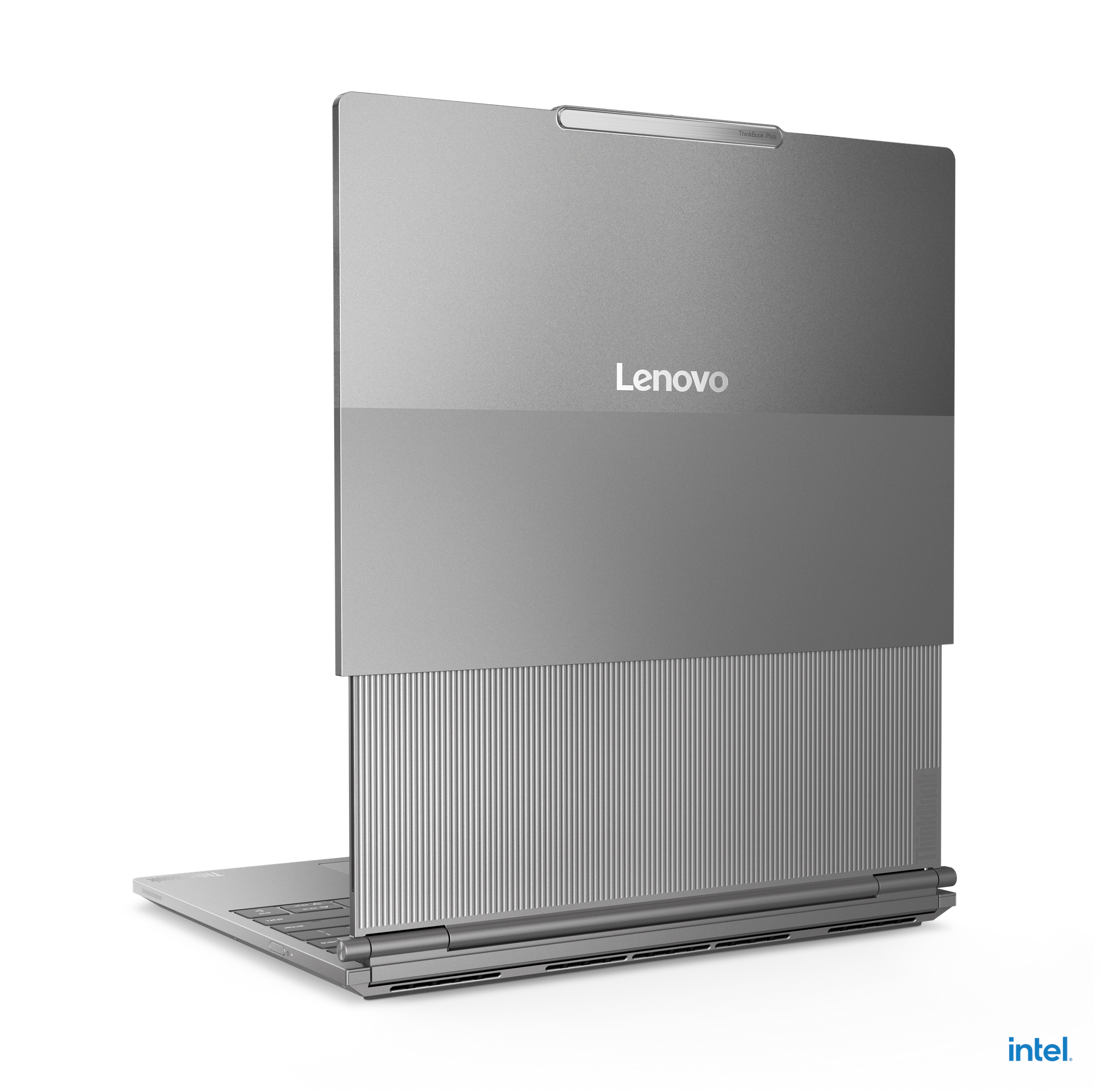 The Lenovo ThinkBook Plus Gen 6 Rollable laptop floating on a white background