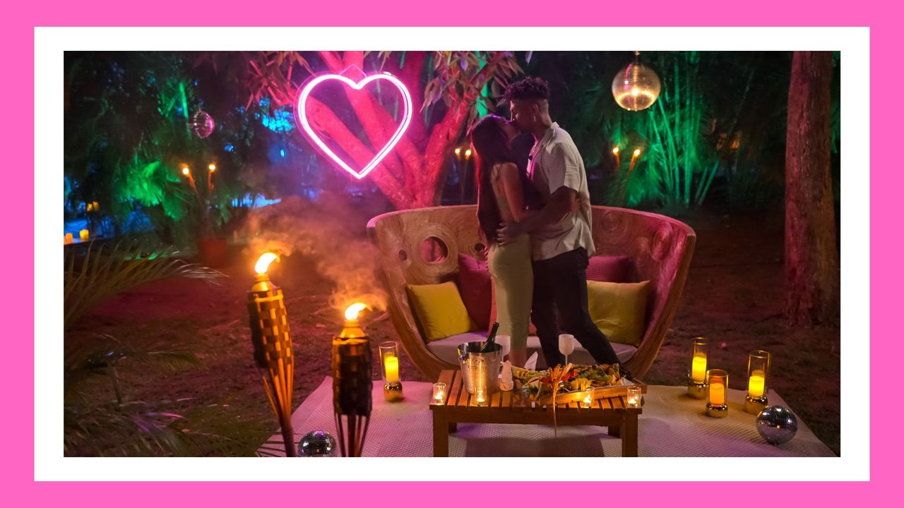 When was Perfect Match filmed? Pictured: Dom and Francesca kissing on a date in the Netflix show, Perfect Match