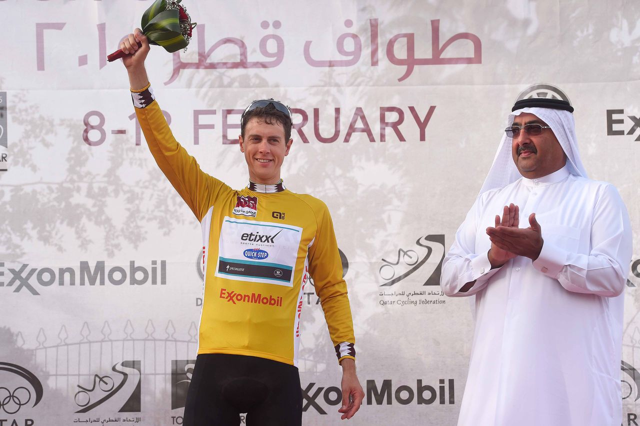 Niki Terpstra (Etixx-QuickStep) gets the cheers after stage four