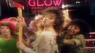 The wrestlers of GLOW in GLOW: The Story of the Goregeous Ladies of Wrestling