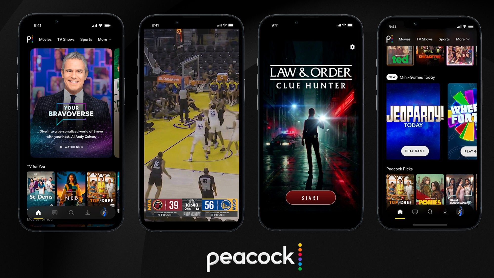 Peacock از ویژگی های هوش مصنوعی جدید از جمله اندی کوهن دیجیتالی و ویدیوی زنده NBA عمودی رونمایی می کند