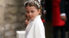 Princess Charlotte and Prince Louis arriving at Westminster Abbey, central London, ahead of the coronation ceremony of King Charles III and Queen Camilla on May 6, 2023